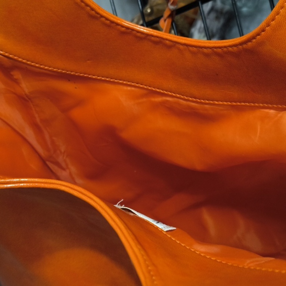 Neiman Marcus Orange Bag Vintage Vinal Tote - Picture 8 of 12